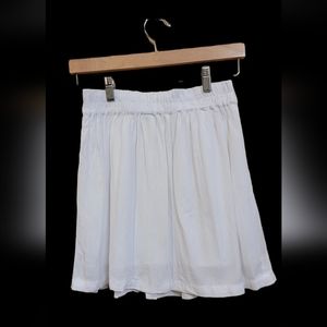 NWT SIM & SAX White Short A line Pleated Lined Skirt Size-XS